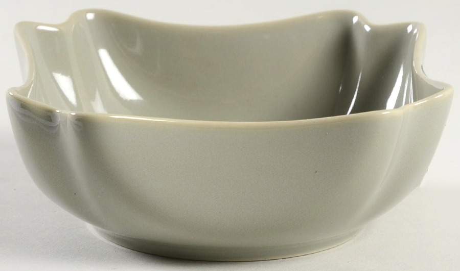 Total Color Spectrum Greige-Beige (Gray, Round) Scalloped Soup/Cereal Bowl by Fitz and Floyd-1