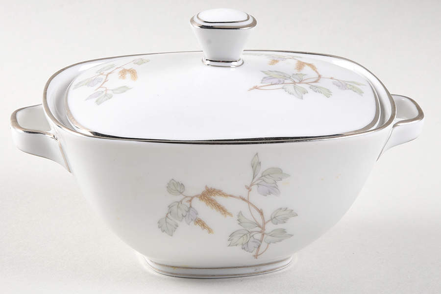 Birch Blossoms (Gold Trim) Sugar Bowl & Lid by Franconia-Krautheim & Adelburg-1