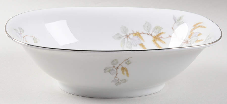 Birch Blossoms (Gold Trim) 9" Oval Vegetable Bowl by Franconia-Krautheim & Adelburg-1