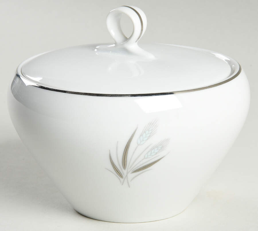 Wheater Sugar Bowl & Lid by Fukagawa-1