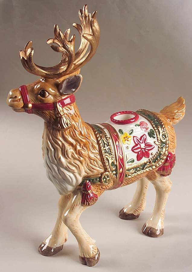 Father Christmas Figural Candlestick by Fitz and Floyd-1