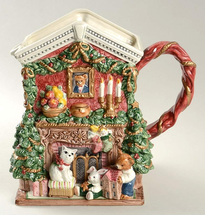 Father Christmas 64 Oz Pitcher by Fitz and Floyd-1