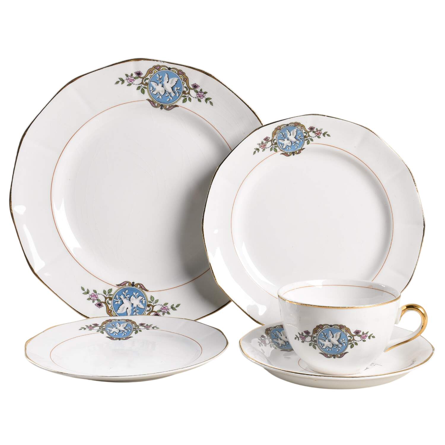 FC7 5 Piece Place Setting by FC Co - French China-1