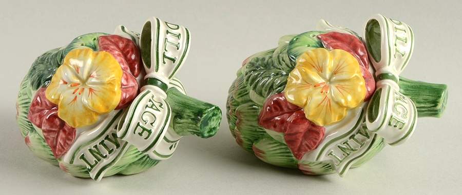 Herb Garden Figural Salt & Pepper Set by Fitz and Floyd-1