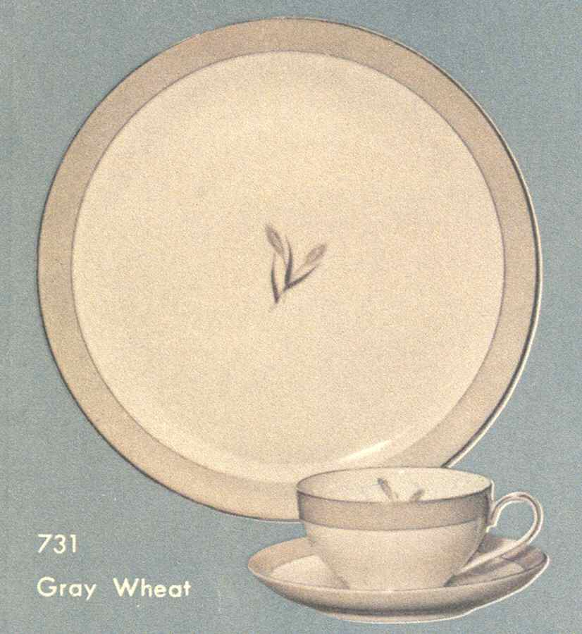 Gray Wheat Dinner Plate by Fukagawa-1