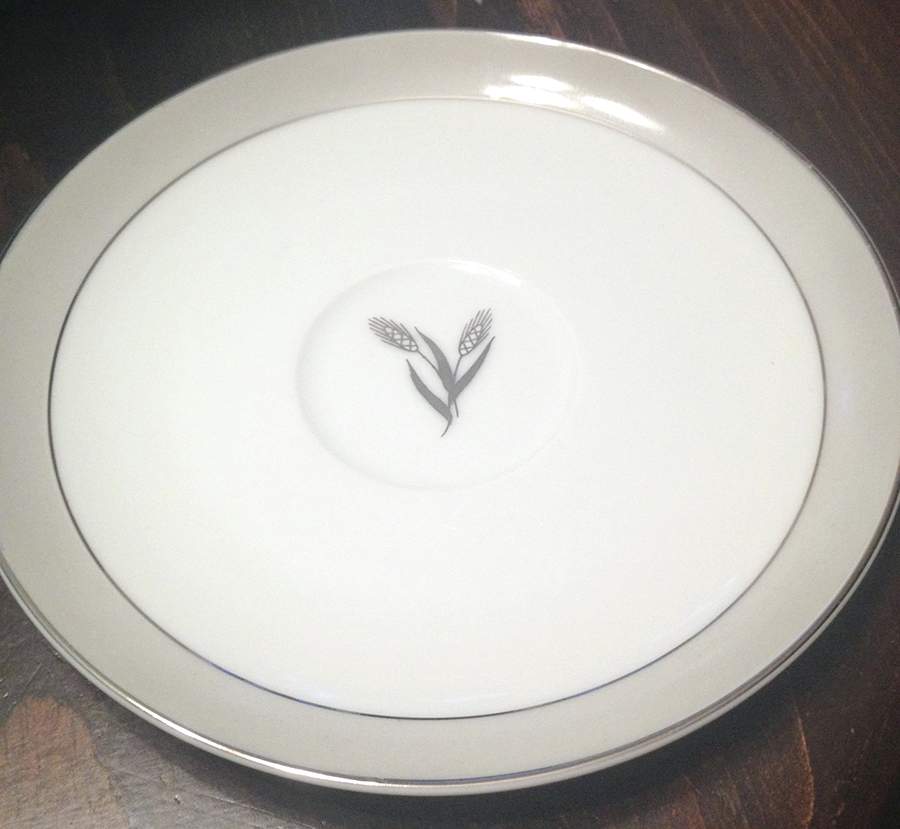 Gray Wheat Saucer by Fukagawa-1