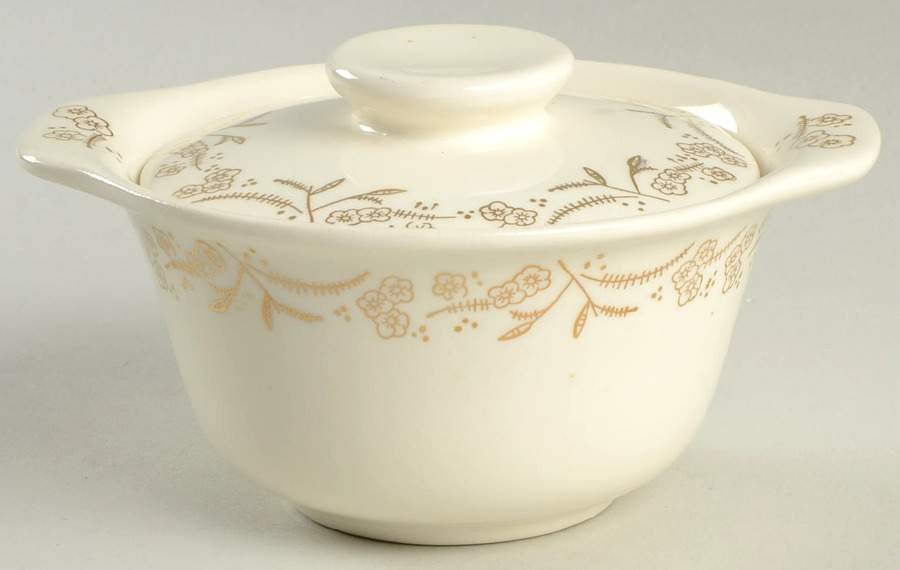 Golden Dawn Sugar Bowl & Lid by French Saxon-1