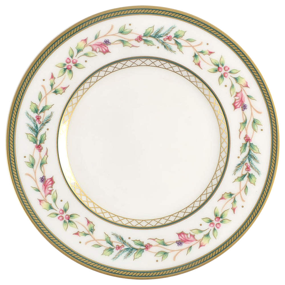 Winter Holiday Bread & Butter Plate/Gravy Underplate by Fitz and Floyd-1