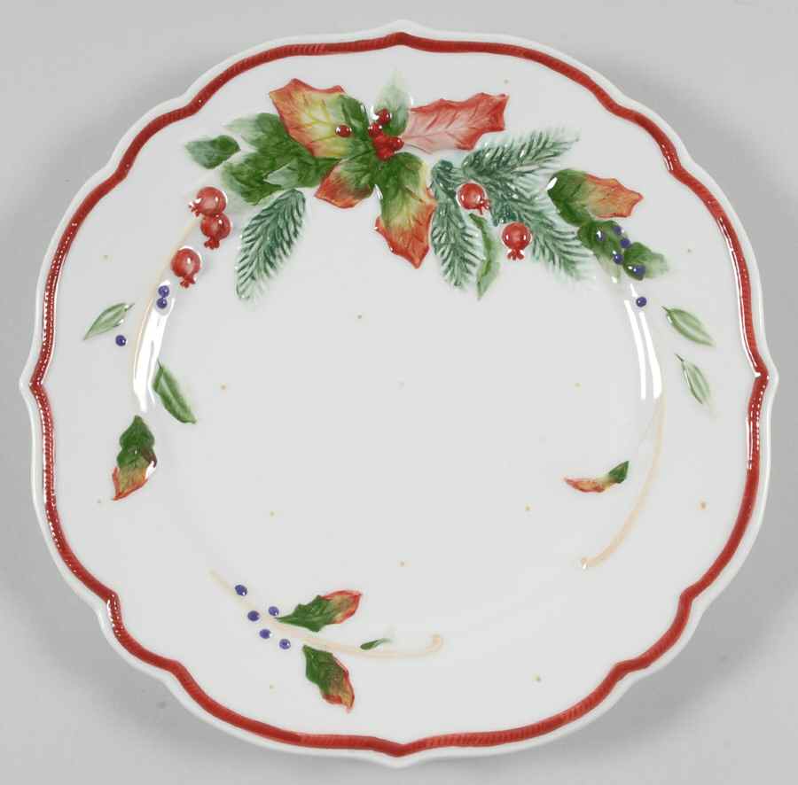 Winter Holiday Accent Salad Plate by Fitz and Floyd-1