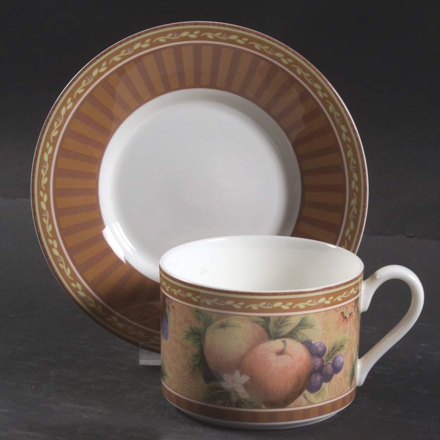 Tuscany Flat Cup & Saucer Set by Fitz and Floyd-1