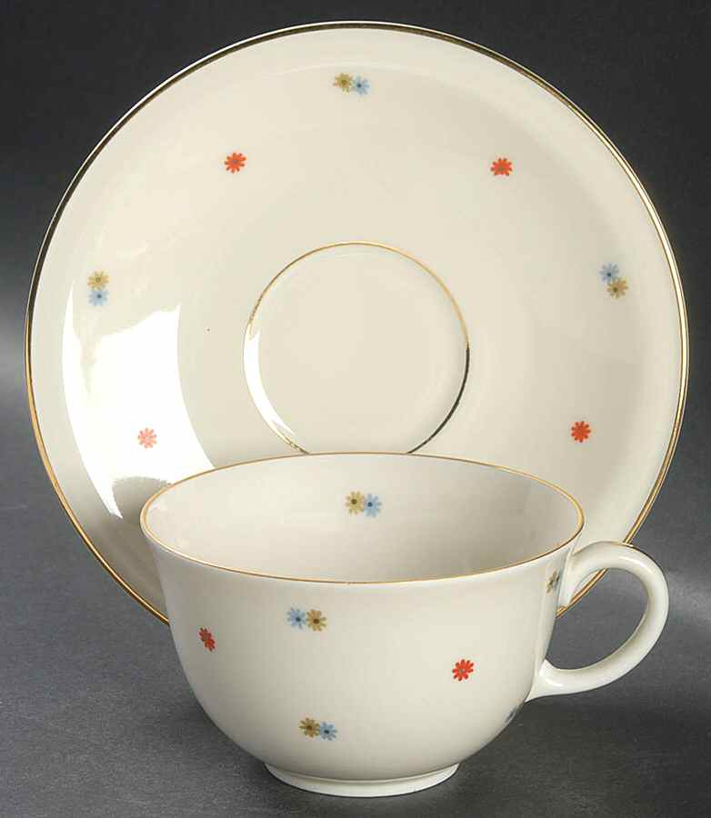 01573 Footed Cup & Saucer Set by Furstenberg-1