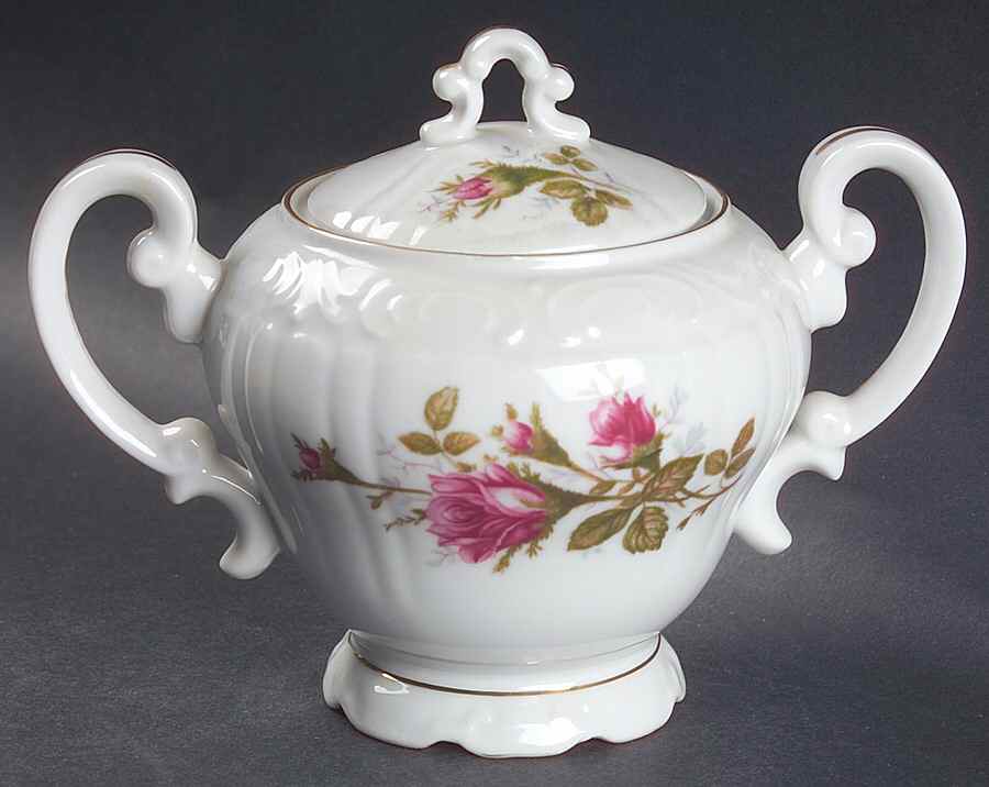 Royal Rose Sugar Bowl & Lid by Fine China of Japan-1
