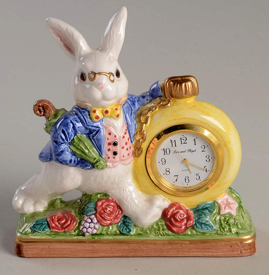 Wonderland Clock by Fitz and Floyd-1