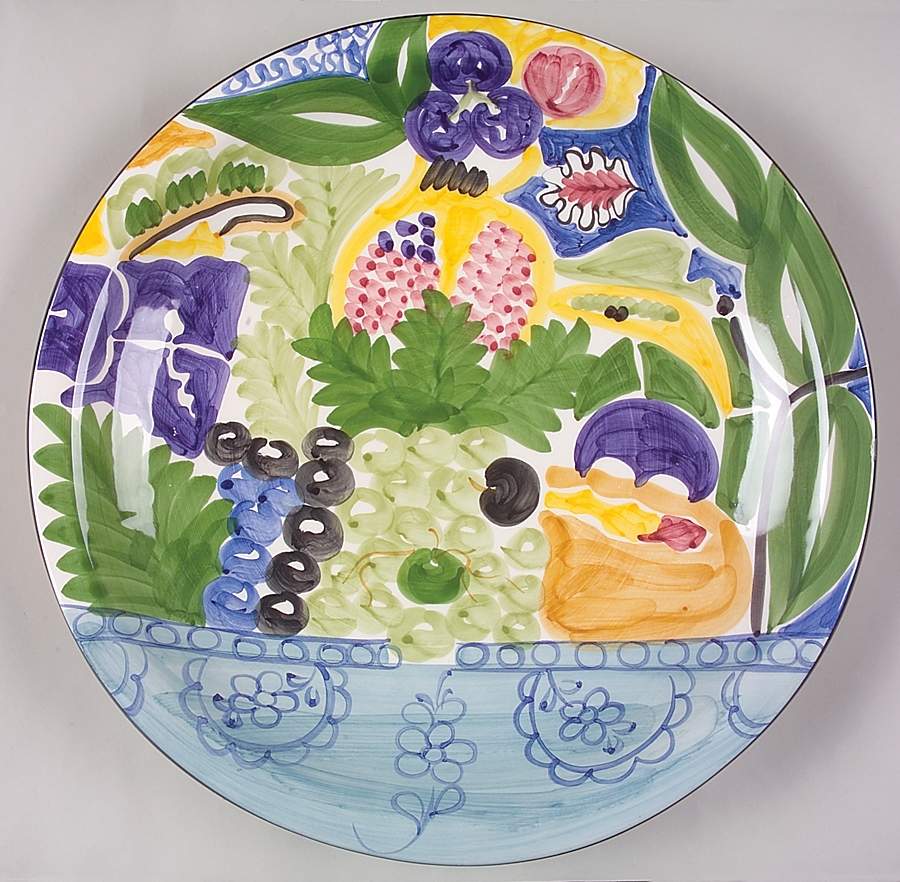 Martinique Deep Round Platter by Favanol (Portugal)-1