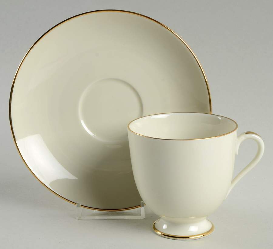 Goldring Footed Cup & Saucer Set by Furstenberg-1
