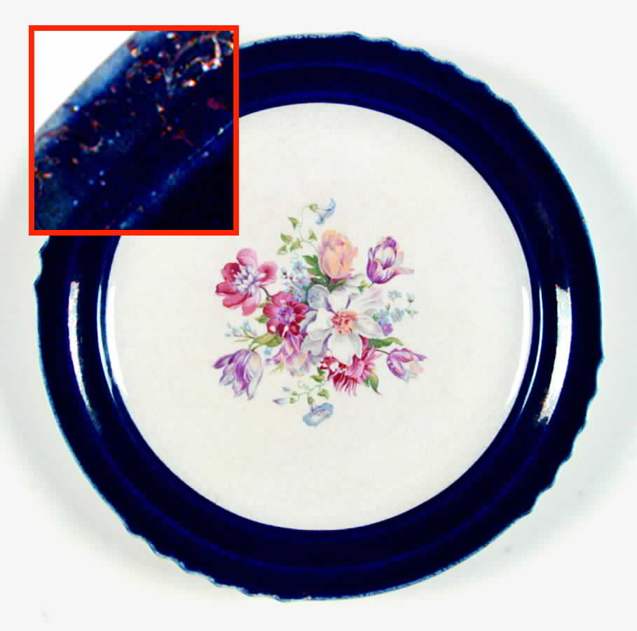 Queen Elizabeth Blue Dinner Plate by French Saxon-1