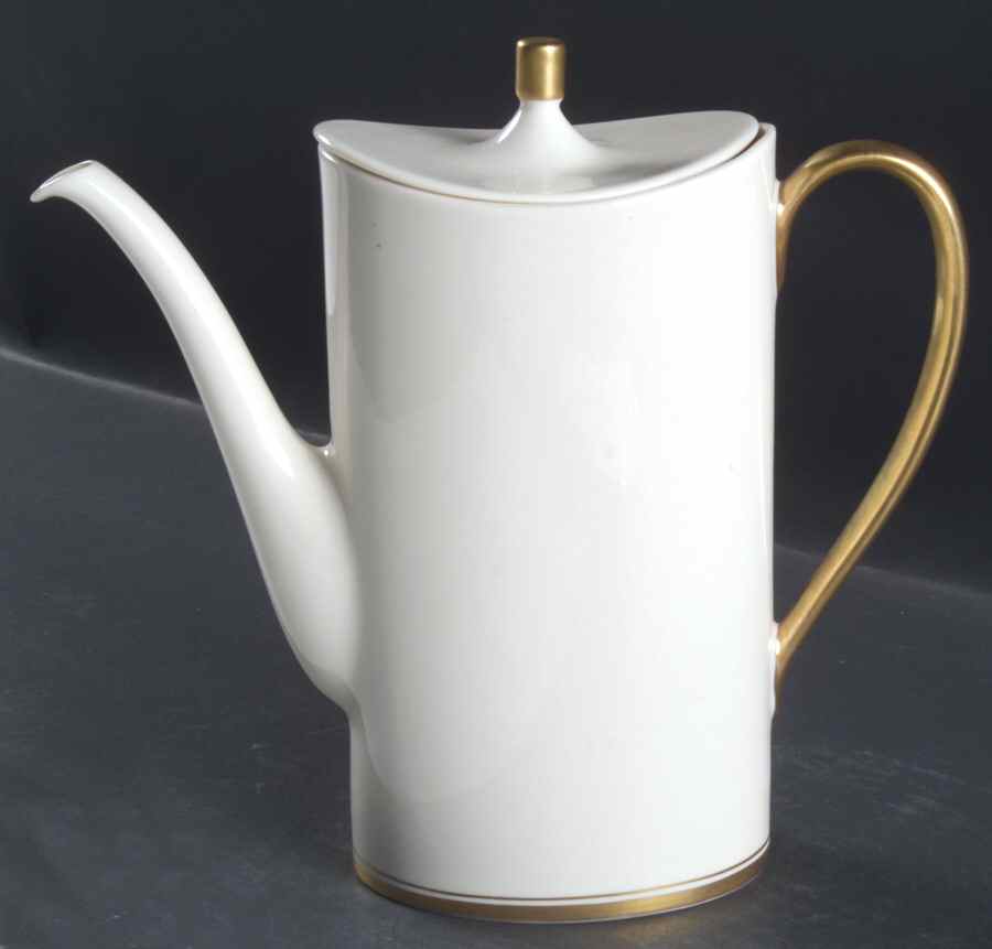 Gold Band (301 Redondo Rim) Coffee Pot & Lid by Franciscan-1