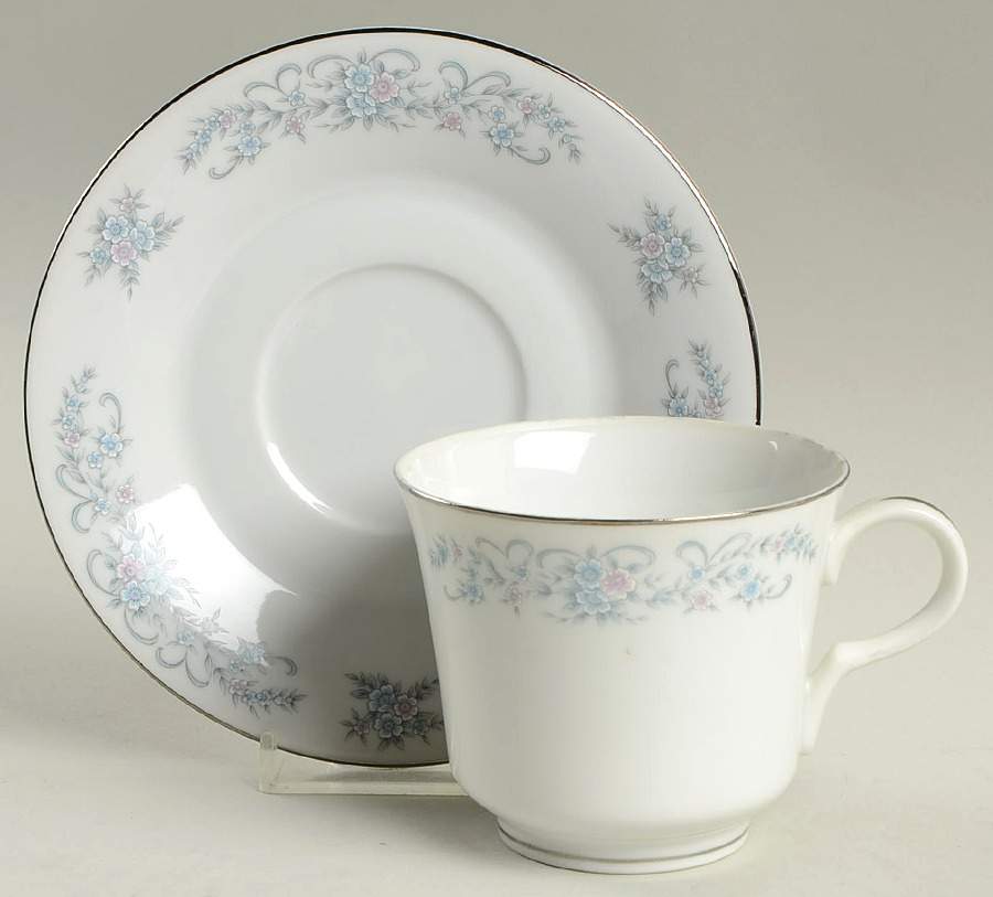 FST1 Footed Cup & Saucer Set by First China (Japan)-1
