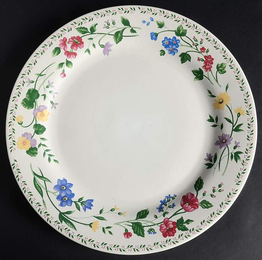 English Garden (4241, White Background) 12" Chop Plate (Round Platter) by Farberware-1