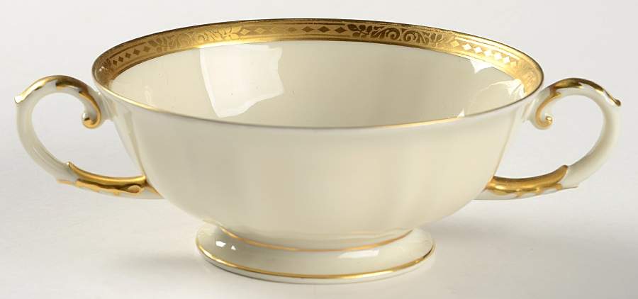La Duchesse (Gold) Footed Cream Soup Bowl by Franconia-Krautheim & Adelburg-1