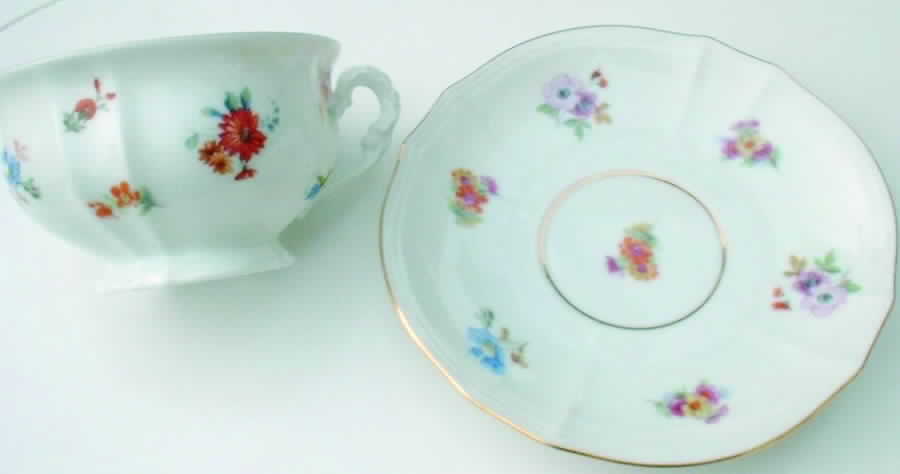 2617 Footed Cup & Saucer Set by Furstenberg-1