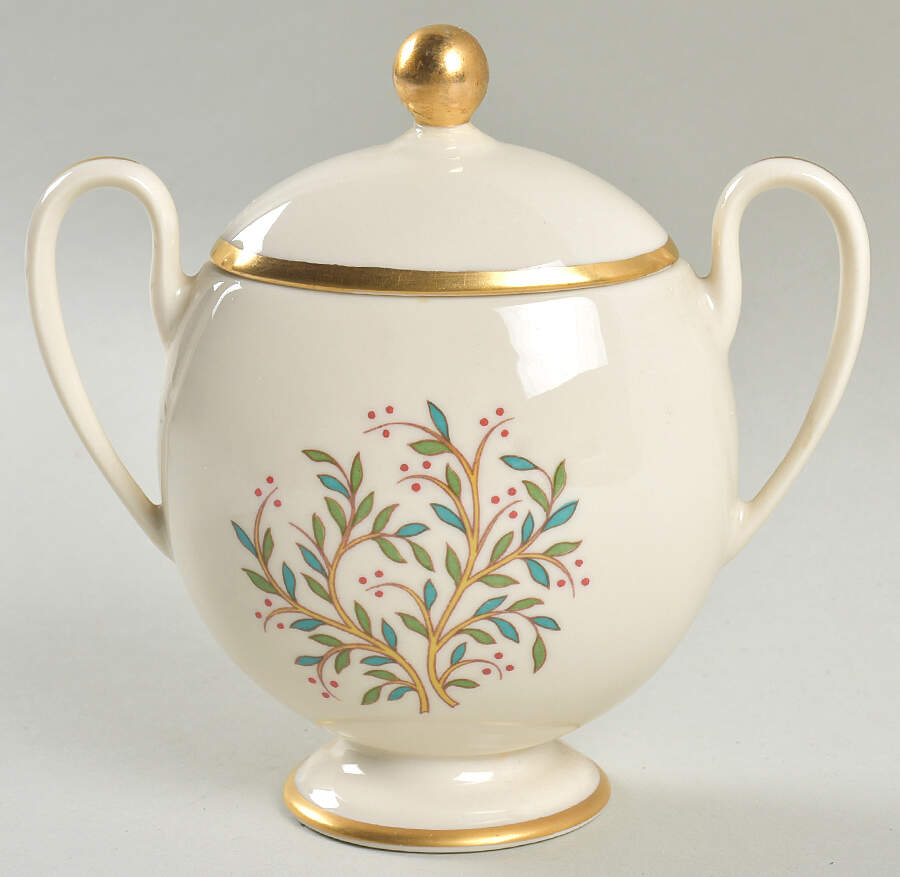 Fremont (Gold Trim) Sugar Bowl & Lid by Franciscan-1