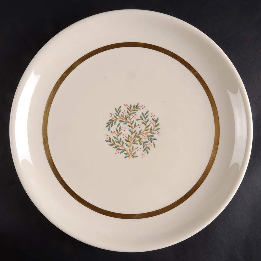 Fremont (Gold Trim) 13" Chop Plate (Round Platter) by Franciscan-1