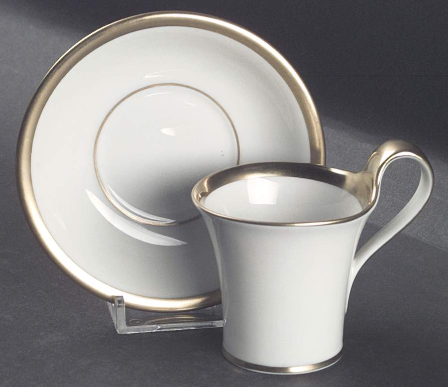 02008 Flat Demitasse Cup & Saucer Set by Furstenberg-1
