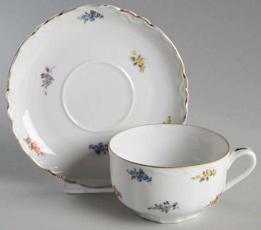 FR138 Flat Cup & Saucer Set by Franconia-Krautheim & Adelburg-1