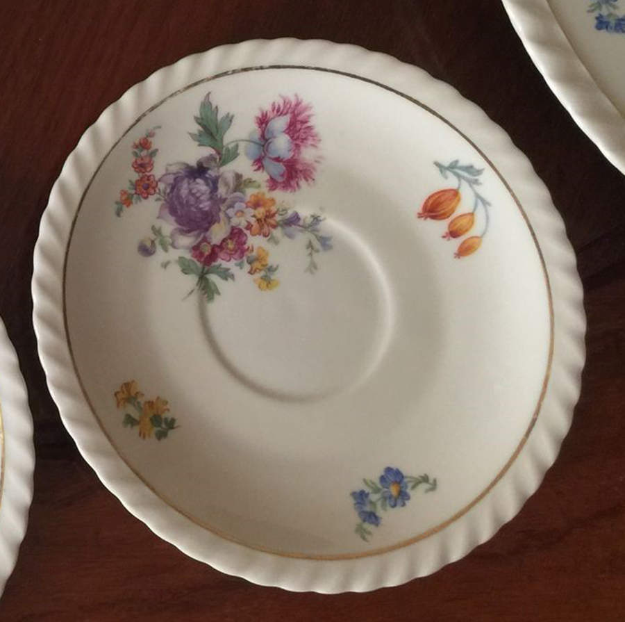 Meissen (Scalloped) Saucer by Franconia-Krautheim & Adelburg-1