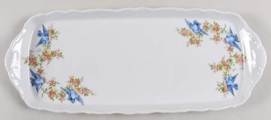 Bluebird (Matthew 6:26) 14" Sandwich Tray by Furnari's-1