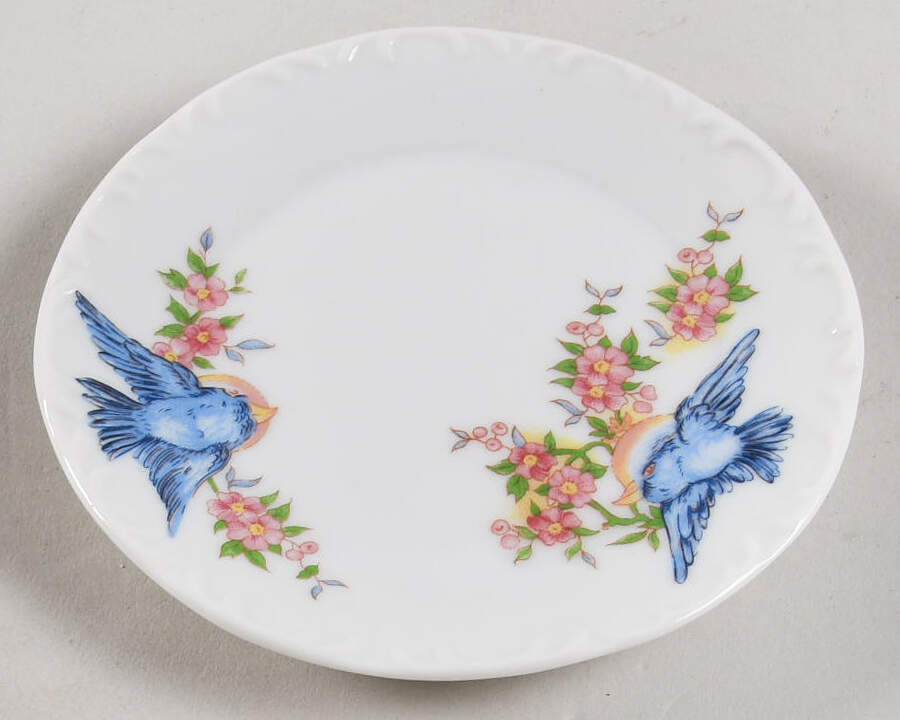 Bluebird (Matthew 6:26) Butter Pat by Furnari's-1