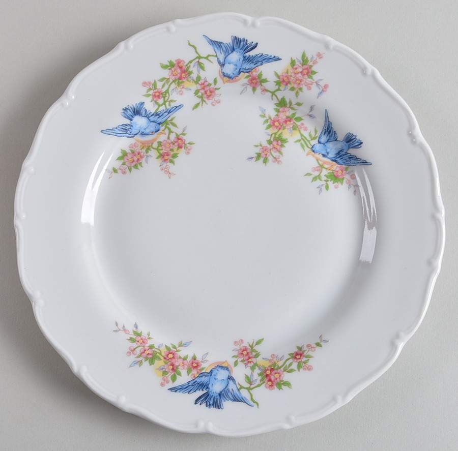 Bluebird (Matthew 6:26) Salad Plate by Furnari's-1