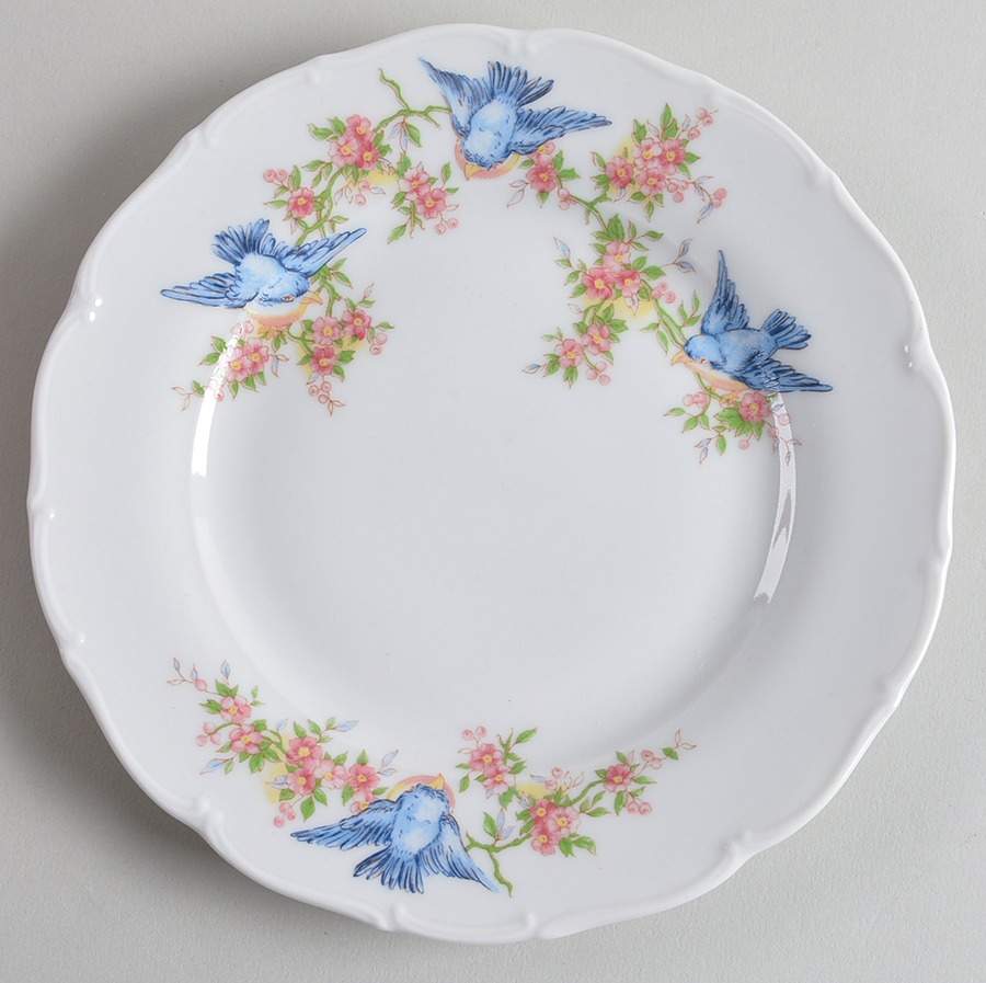Bluebird (Matthew 6:26) Bread & Butter Plate by Furnari's-1