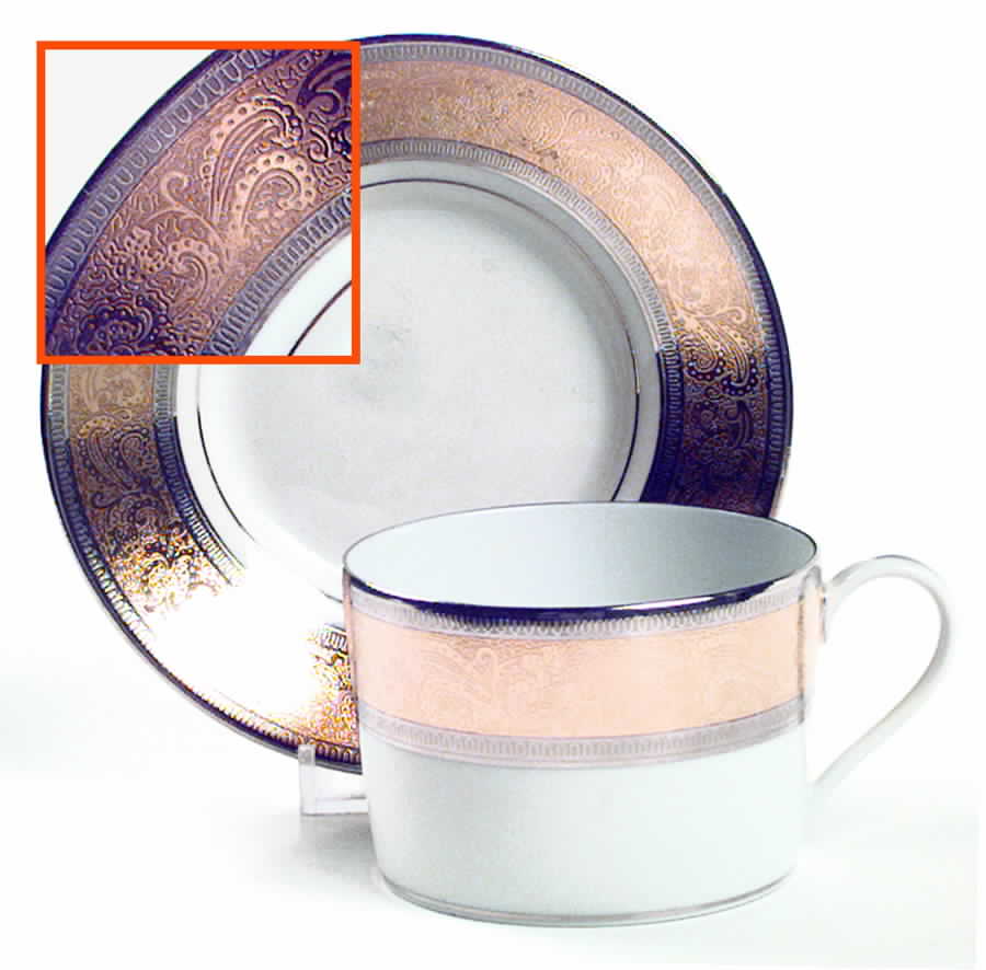 Grand Palais Gold Flat Cup & Saucer Set by Faberge-1