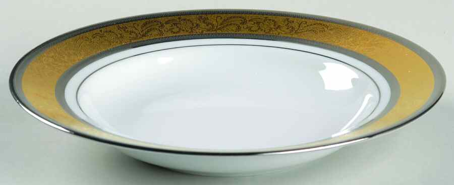 Grand Palais Gold Large Rim Soup Bowl by Faberge-1