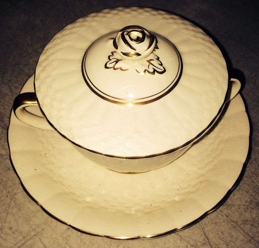8334 Bouillon Soup & Saucer with Lid by Fondeville-1