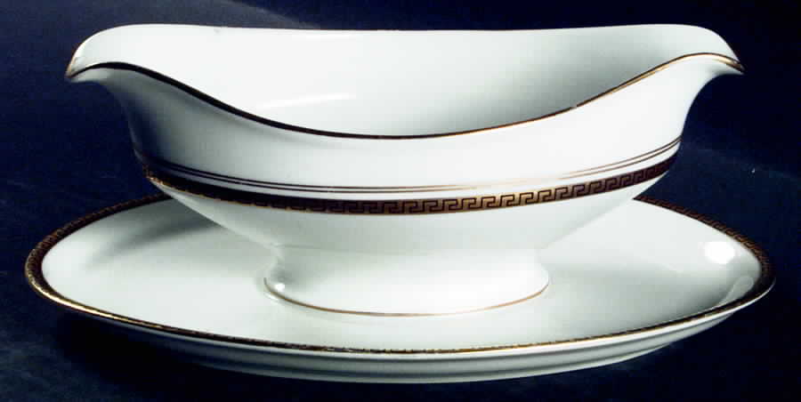 FR151 Gravy Boat with Attached Underplate by Franconia-Krautheim & Adelburg-1