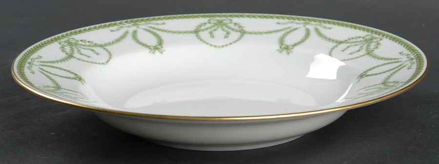 Cheverny Green Rim Soup Bowl by Faberge-1