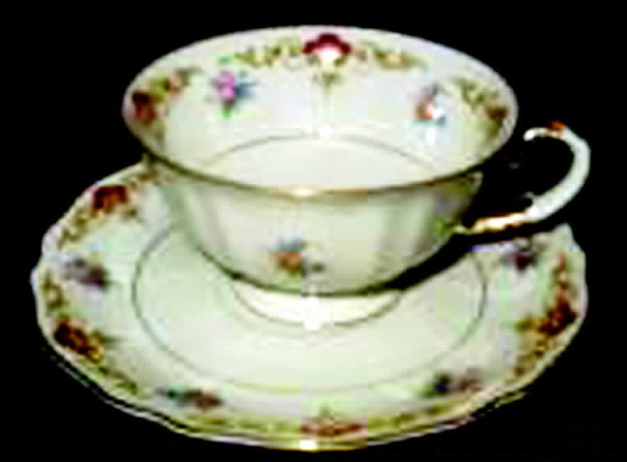 FR158 Footed Cup & Saucer Set by Franconia-Krautheim & Adelburg-1