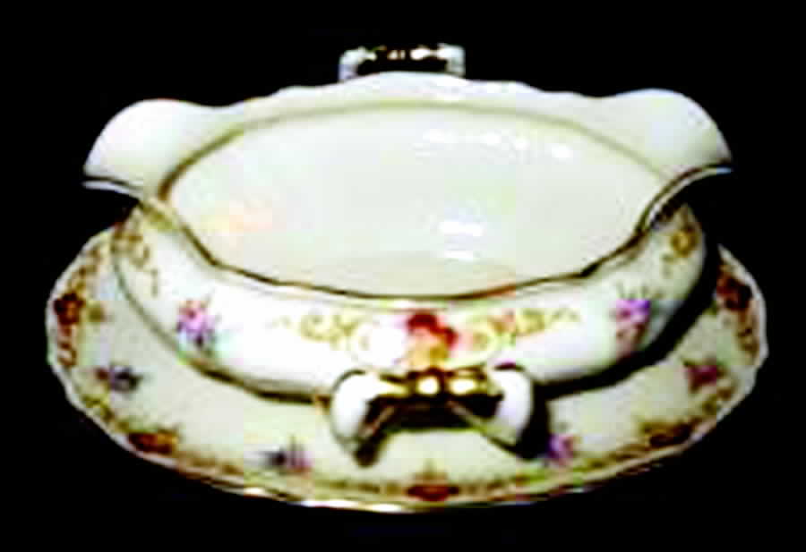 FR158 Gravy Boat with Attached Underplate by Franconia-Krautheim & Adelburg-1