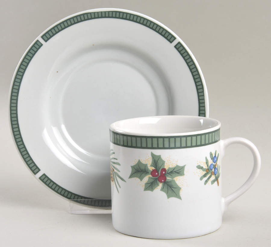 Wintergreen Flat Cup & Saucer Set by Fairfield-1