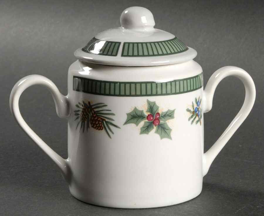 Wintergreen Sugar Bowl & Lid by Fairfield-1