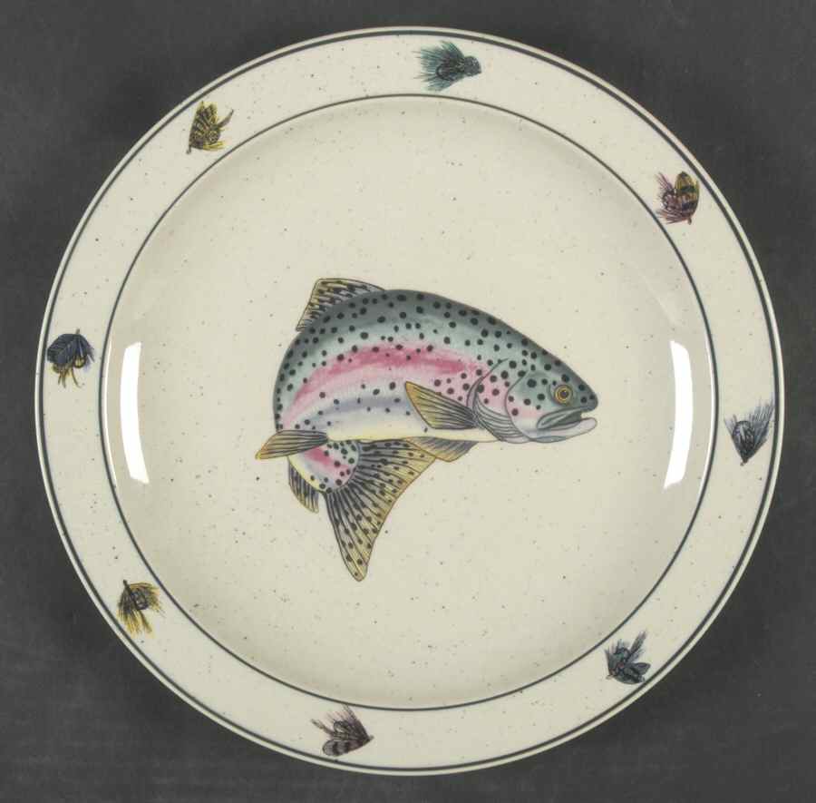 Rainbow Trout Dinner Plate by Folkcraft-1