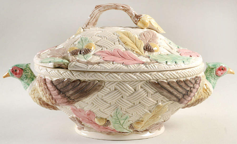 Autumn Leaves Oval Tureen & Lid and Ladle by Fitz and Floyd-1