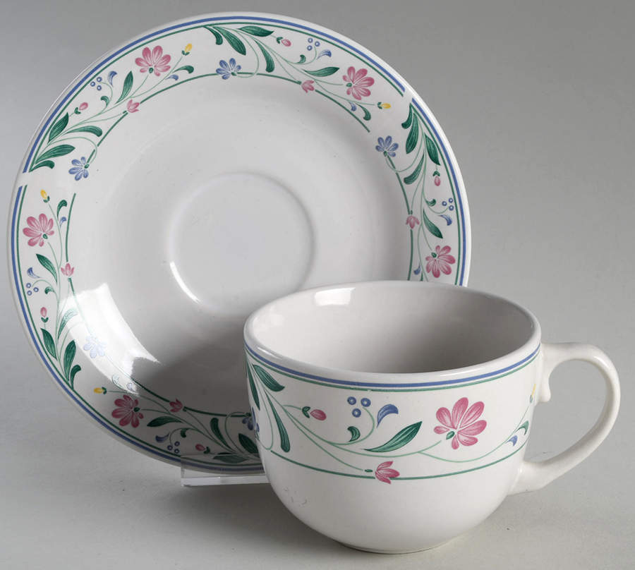 Brandywine (White Background) Oversized Cup & Saucer Set by Farberware-1