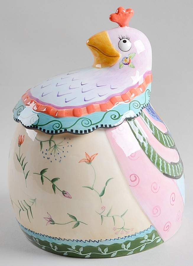 Gypsy Chicks Cookie Jar & Lid by Fitz and Floyd-1