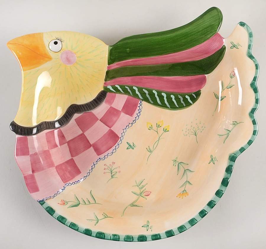 Gypsy Chicks Chip Bowl/Plate for Chip & Dip Set by Fitz and Floyd-1