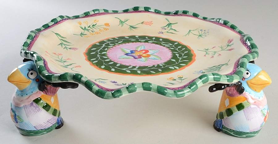 Gypsy Chicks 12" Diameter Pedestal Cake Stand by Fitz and Floyd-1