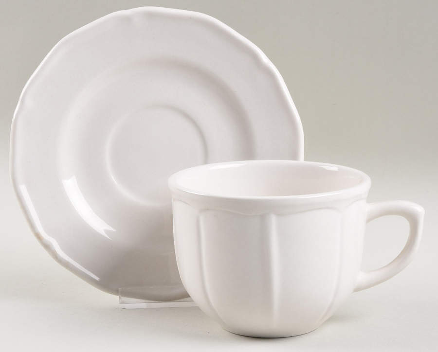 French Buffet Flat Cup & Saucer Set by Farberware-1